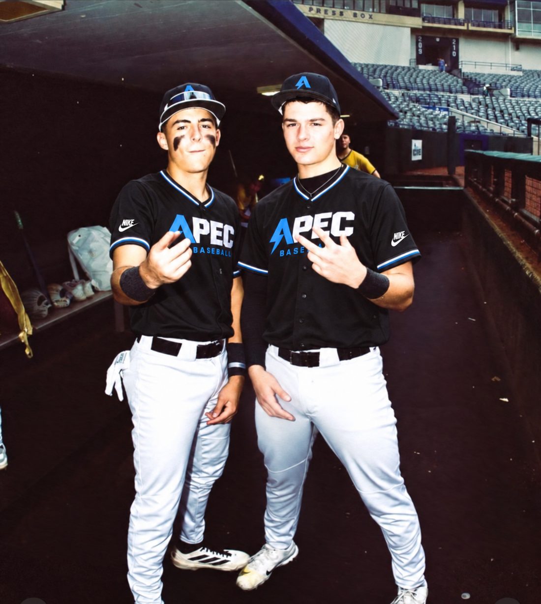 APEC Baseball teammates before a game